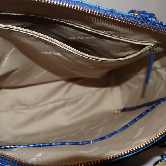NWT Brahmin Large Duxbury Satchel Vista Blue Ombre Melbourne - Picture 9 of 11